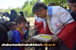 خدمات رسانی مشترک دانشگاه فرهنگیان و جمعیت هلال احمر در روستای محروم کریم آباد گوهرنگ