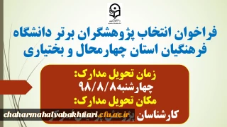 به مناسبت هفته پژوهش:

شیوه نامه انتخاب پژوهشگران برتر در دانشگاه فرهنگیان1398
