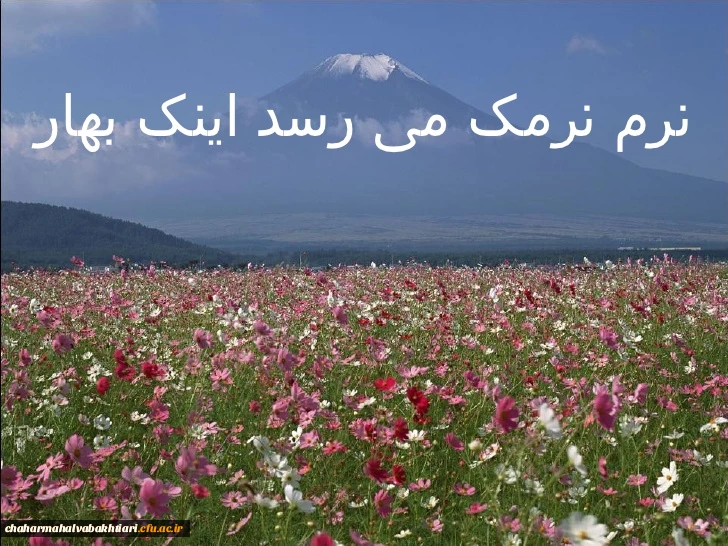 نرم نرمک میرسد اینک بهار
خوش به حال روزگار ...