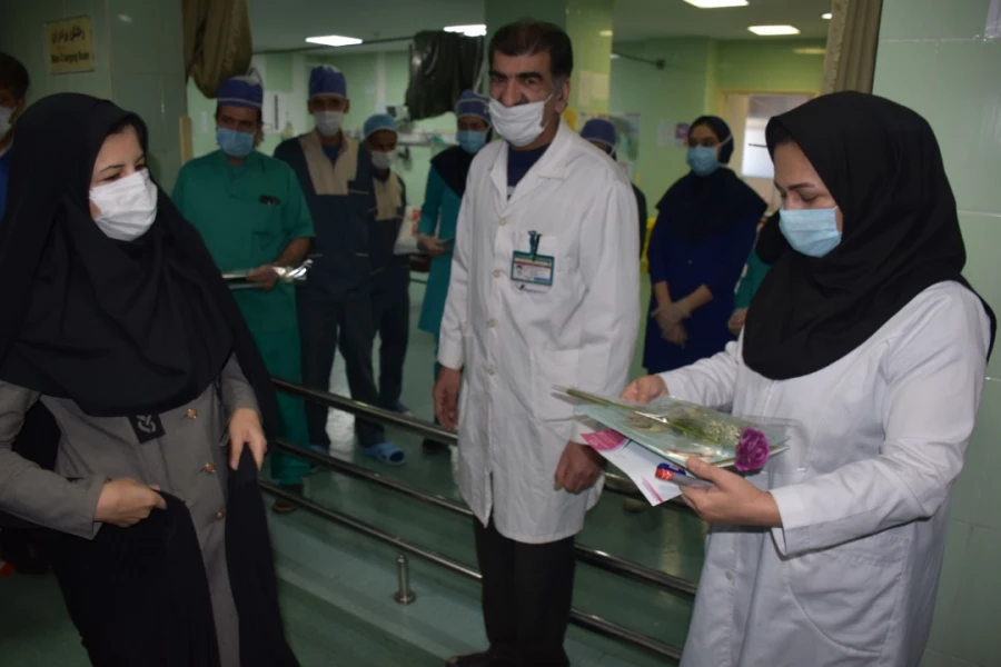 تقدیر رییس دانشگاه فرهنگیان استان چهارمحال و بختیای از پرستاران و کادر درمان 3