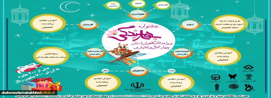برگزاری جشنواره استانی رمضان بهار بندگی در 5 سطح اساتید، کارمندان، همسران اساتید و کارمندان، دانشجویان مجرد و دانشجویان متأهل 2