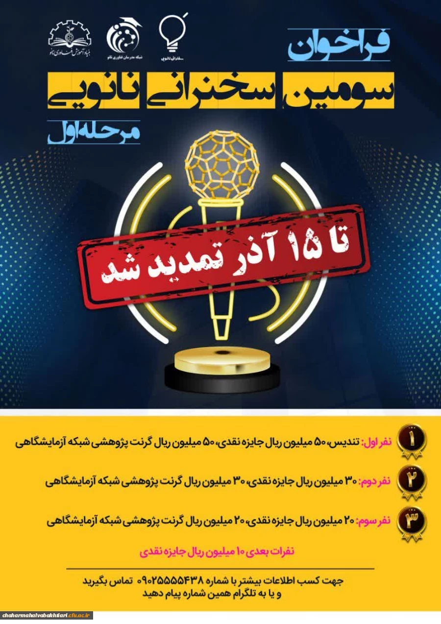 سومین رویداد "ارائه برتر نانویی" از سوی ستاد توسعه فناوری نانو ریاست جمهوری  2